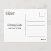 Moderne JUNETEENTH Echt Vrij Briefkaart (Achterkant)