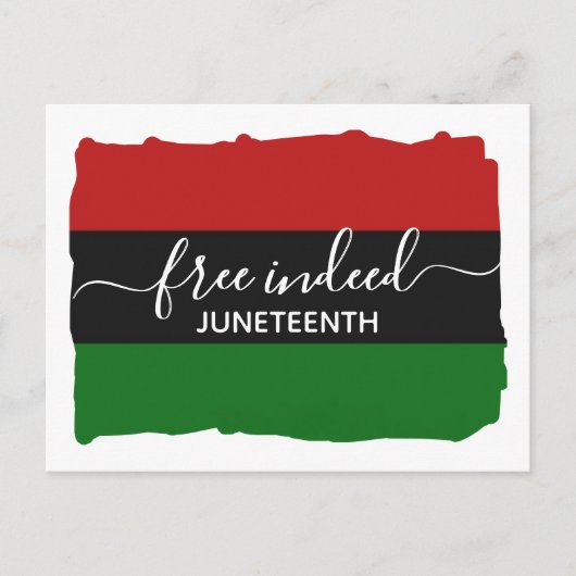 Moderne JUNETEENTH Echt Vrij Briefkaart (Voorkant)