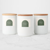 Moderne kaars boho minimalistische product verpakk voedselcontainer etiket (Flessen)