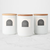 Moderne kaars boho minimalistische product verpakk voedselcontainer etiket (Flessen)