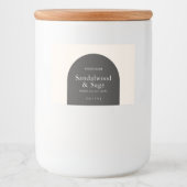 Moderne kaars boho minimalistische product verpakk voedselcontainer etiket (Voorkant)