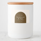 Moderne kaars boho minimalistische product verpakk voedselcontainer etiket (Voorkant)