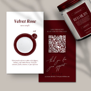 Moderne Kaars Geur Sample QR Zakelijke Kaart Visitekaartje