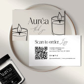 Moderne Kaars QR Code Visitekaartje