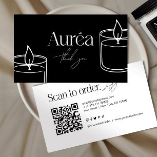 Moderne Kaars QR Code Visitekaartje