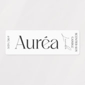 Moderne Kaarsenpot Dun Verticaal Label (Design 1)