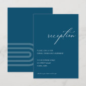 Moderne Kaart Blauwgroen Arch Reception Enclosure (Voorkant / Achterkant)