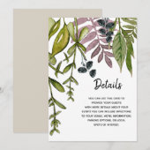 Moderne Kaart met Bloemendetails (Voorkant / Achterkant)