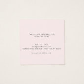 Moderne kaart met Blush roze profiel voor professi (Achterkant)