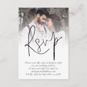 Moderne Kaart met RSVP-weddenschap over QR-code vo (Voorkant)
