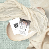Moderne Kaart met RSVP-weddenschap over QR-code vo