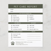 Moderne Kaart rapport van de Dog Sitter Report van (Voorkant)