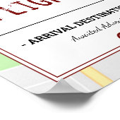 Moderne kaart | Reis | Teken dessert Poster (Hoek)