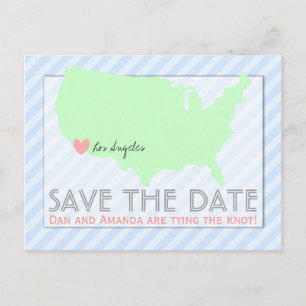 Moderne Kaart sparen het Briefkaart van de Datum