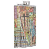 Moderne kaart van New York I Heupfles (Rechts)