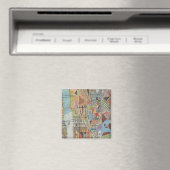 Moderne kaart van New York I Magneet (Insitu (Vaatwasser))