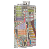 Moderne kaart van New York II Heupfles (Rechts)