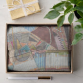 Moderne kaart van New York II Tissuepapier (Geschenk)