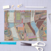 Moderne kaart van New York II Tissuepapier (Craft)