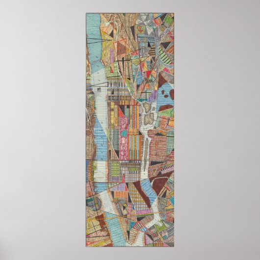 Moderne kaart van New York III Poster (Voorkant)