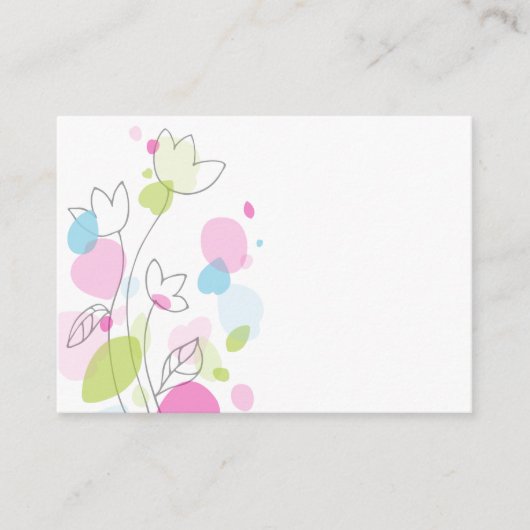 Moderne kaart voor bloemenbruiloft (Voorkant)