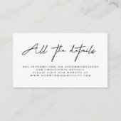 Moderne Kaart voor bruiloft rond kalligrafie (Voorkant)