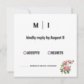 Moderne Kaart voor Floral Wedding RSVP (Voorkant)