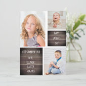 Moderne Kaart voor fotocollage voor opa (Staand voorkant)