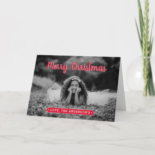 Moderne Kaart voor Kerstmis met foto's (Voorkant)