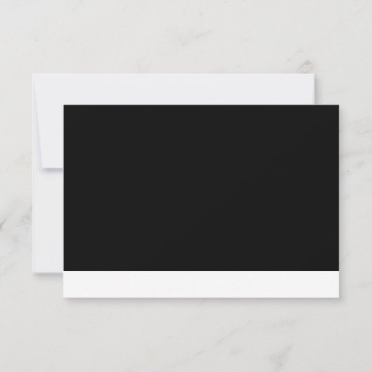 Moderne Kaart voor Manuscript Black & White Weddin Notitiekaartje (Achterkant)