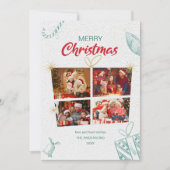 Moderne Kaart voor prettige kerstfeestdagen met fo (Voorkant)