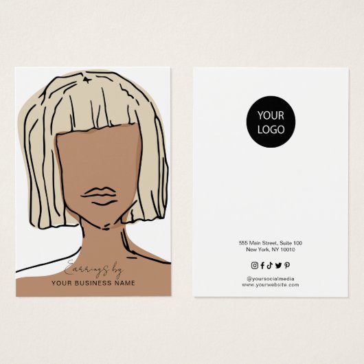 Moderne Kaart voor veroudering van pasta's (Voorkant /achterkant)