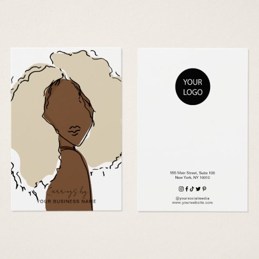 Moderne Kaart voor veroudering van pasta's (Voorkant /achterkant)