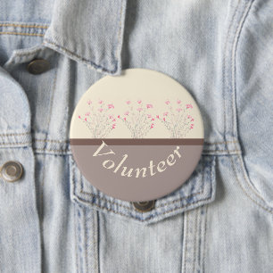 Moderne kaart voor vrijwilligers ronde button 4,0 cm