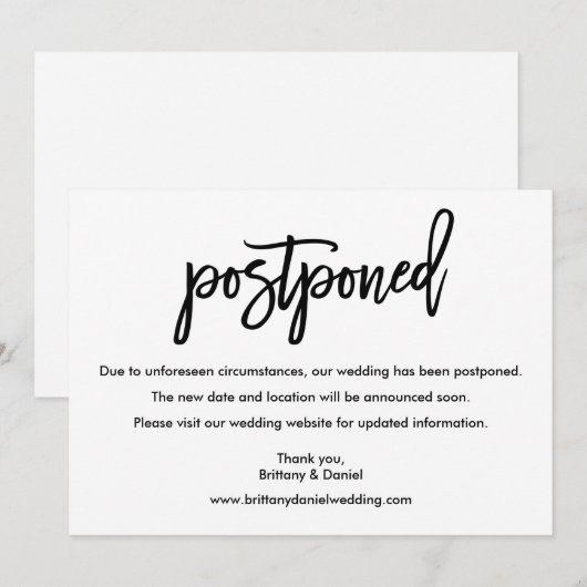 Moderne Kaart voor weddenschappen met uitgestelde  (Voorkant / Achterkant)