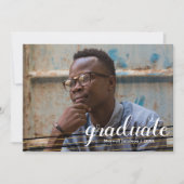 Moderne kaarten met zwarte & Gold Striped Afstuder (Voorkant)