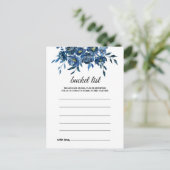 Moderne Kaarten van de Lijst van de Blauwe Floral (Staand voorkant)