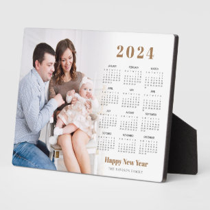 Moderne Kalender 2024 Foto Gelukkig Nieuwjaar Fotoplaat