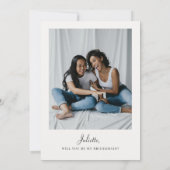 Moderne kalender bruidsmeisje voorstel foto kaart (Achterkant)