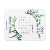 Moderne kalender Eucalyptus Bewaar de datum magnet Magneet (Horizontaal)