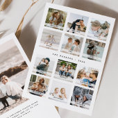 Moderne kalender fotocollage Kerstmis Feestdagenkaart