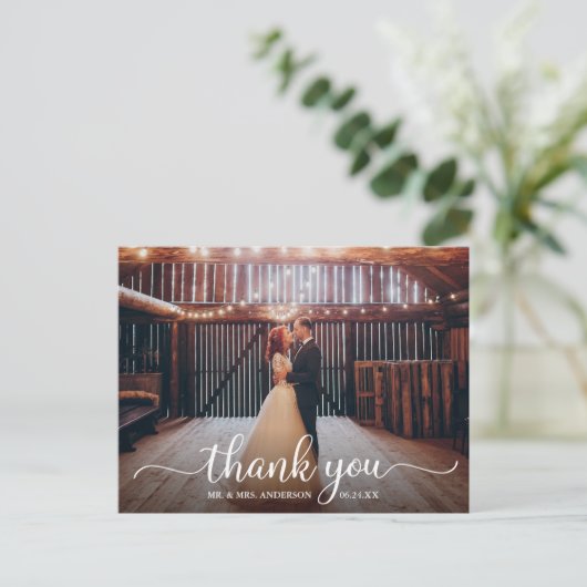 Moderne kalische kalligrafie script Bedankt voor j Briefkaart (Staand voorkant)