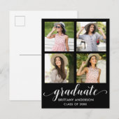 Moderne kalligrafie 4 Aankondiging van foto-Afstud (Voorkant / Achterkant)