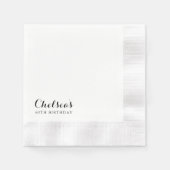 Moderne kalligrafie 60e verjaardagsfeest servet (Voorkant)