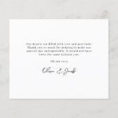 Moderne kalligrafie 9 Foto Collage Wedding Dank (Achterkant)