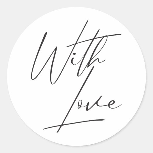 Moderne kalligrafie Aangepaste kleurenenvelop Ronde Sticker (Voorkant)