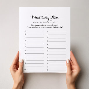 Moderne kalligrafie ABC Baby shower Game