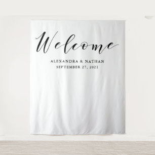 Moderne kalligrafie achtergrond Fotohokje decora Wandkleed