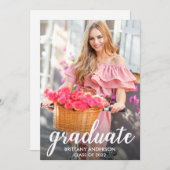 Moderne  kalligrafie-Afstuderen Aankondiging (Voorkant / Achterkant)