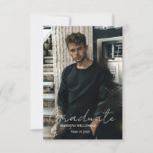 Moderne kalligrafie Afstuderen Foto Afstuderen Kaart (Voorkant)